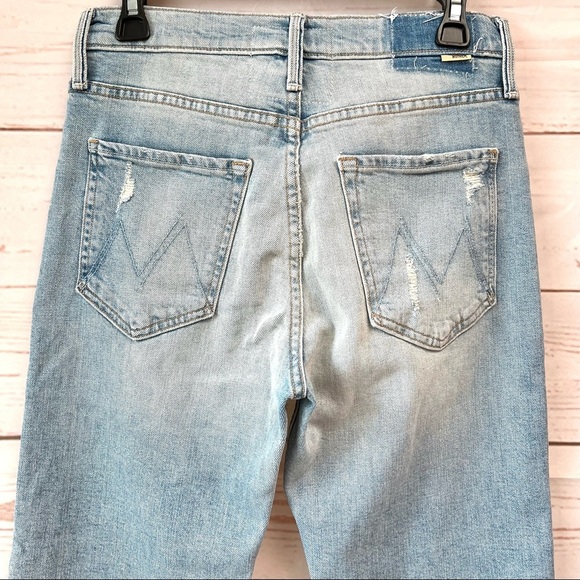NWT Mother Superior High Rise Tomcat Distressed Ankle Jeans in Bless You - Picture 6 of 14